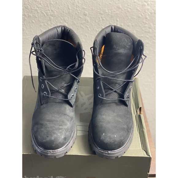 Timberland Women's 6-Inch‎ Classic Premium Waterproof Boots Nubuck Black Size 10
